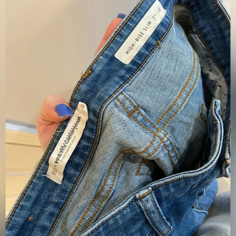 Pilcro and the letterpress Anthropologie 28 jorts high rise slim - Picture 4 of 5
